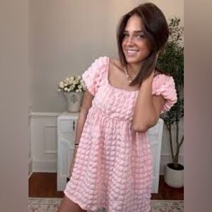 NWOT SIZE S/M? BUCKETLIST Blush Pink Ruffled Kids Dress
